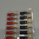 Banana Plugs with Dual Set Screws,Black and Red Aluminum Shell,6 Pairs