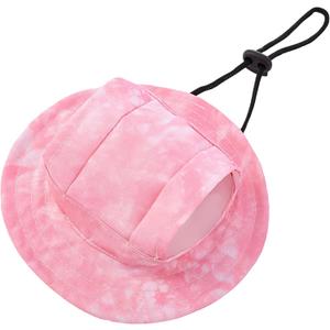 Pet Hat with Ear Holes Round Brim Dog Outdoor Climbing Hat Summer Puppy Cat Sunscreen Baseball Cap Sun Protection Cooling Bucket Hats for Small and Medium Dogs