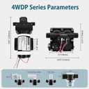 WASSERMANN RV Water Pump 12V DC, Self Priming Diaphragm 5.0 GPM 55 PSI, Water Pressure Pump with Pressure Switch, for RV Marine Yacht Lawn Garden