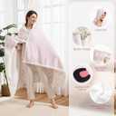Spoiled Wife Wearable Blanket Hoodie, Valentines Day Gifts for Her Wife Women from Husband, Mothers Day Birthday Ideas, Throw Blanket for Women Shawl Wraps Poncho Robe, Pinkish White