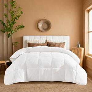YnM Weighted Blanket King/CA King 40lbs, The Extra Heavy Oversized Weighted Comforter, Warm & Fluffy Throw (White, 40lbs, 104" Lx90 W)