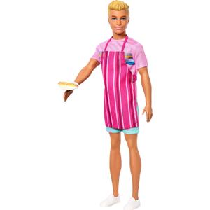 Barbie Mysteries: Beach Detectives Ken Doll Wearing Removeable Signature Outfit with Storytelling Accessories, Including Apron & Snacks