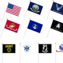 20 Pack Military Flag Set Small Mini Army Armed Forces All Branches Handheld Flags on Wooden Stick for Veterans Day,Memorial Day,US Fourth of July Decorations,5x8 Inch