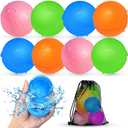 Reusable Water Balloons, Water Bombs Splash Ball, Magnetic Water Ball for Outdoor Games, Summer Party(8Pcs)