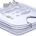 Carlisle FoodService Products StorPlus EZ Access Lid, Cover for 1/6 Size Food Pans, Single Notched, 6.88" x 6.31", 1 Count, Clear