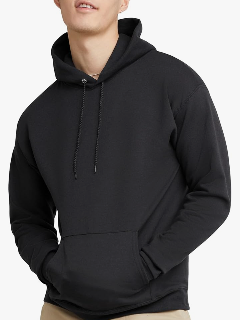 Hanes Men's EcoSmart Fleece Hoodie Sweatshirt, Size L