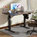 BIZUM 40x24 Inch Electric Standing Desk with Memory Presets, Quiet Motor Height Adjustable Stand Up Desk for Home Office & Gaming, Ergonomic Sit Stand Workstation，Walnut, 39.4*23.6 Inch