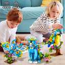 INSOON 3 in 1 Flower Cat Parrot Butterfly Building Set, Animal Figures Building Toy for Home Office Art Decor, 412 PCS Building Block Easter Gift for Kids Boys Girls Ages 6 7 8 9 10 11 12+ Adults