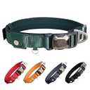 Upgraded Dog Collar, Adjustable Dog Collar with 450LB Escape-Proof Magnetic Buckle, Soft Anti-Wrinkle, Bite & Stain-Resistant Leather (Forest Pine, M)