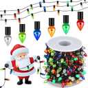 Tuanse 49.2ft Miniature String Lights for Dollhouse Fake Light String Christmas Decoration Christmas Light Accessories for Doll House Christmas Holiday Wedding Party Outdoor Indoor (Simple Style)