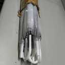 12 Pack Clear Wedding Umbrellas Bulk Transparent Auto Open Close Windproof Waterproof Stick Umbrellas with White J-Hook Handle for Brides, Grooms, Photography & Outdoor Events