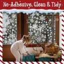 5 x 276PCS Glitter Snowflake Window Clings, 35+ Designs Double Sided Static Stickers Window Decoration Christmas Ornaments Reusable Winter Party Supplies New Year Decals for Winter Holiday (8 Sheets)