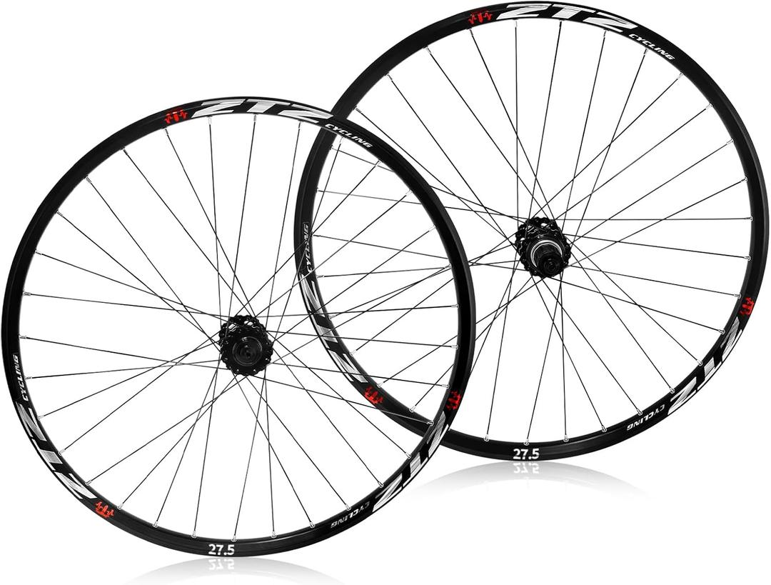 26"/27.5"/29" Mountain Bike WheelsetUltralight Aluminum Alloy Rim 32H High Strength Bike Wheels Quick Release Disc Brake MTB Wheel Set Compatible 7-12 Speed Cassette
