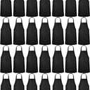 Foaincore 36 Pack Bib Aprons Bulk Plain Aprons for Man Woman Adult Unisex Apron Machine Washable Adjustable Bib Apron(Black)