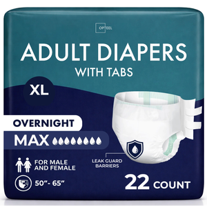 Adult Diapers with Tabs for Men & Women – Maximum Absorbency Incontinence Briefs, 3pk of 22PCS