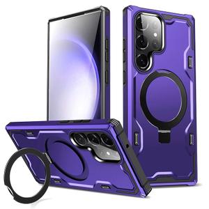 for Samsung Galaxy S23 Ultra Case, [Compatible with Magsafe] [Invisible Built in Stand & Ring Holder] MIL-Grade, Dual Layer Shockproof Full Protective Case for Galaxy S23 Ultra-Purple