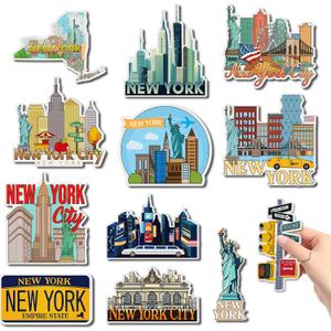 Xuhal 12 Pcs New York Fridge Magnet USA Cities Magnetic Refrigerator Stickers Souvenirs Gifts for Refrigerator Home Decoration