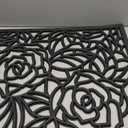 Calloway Mills AZ103761830 Black Rose Rubber Doormat, 18" x 30", Black