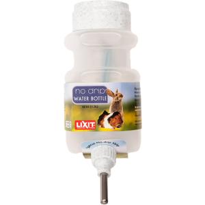 Lixit Top Fill No Drip Water Bottles for Rabbits, Ferrets, Hamsters, Guinea Pigs, Rats, Chinchillas and Other Small Animals (44 Ounce, Granite)