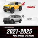 YZONA Front & Rear Steel Fender Flares Kit Compatible with 2021 2022 2023 2024 2025 Ford Bronco 2/4 Doors, Off-Road Heavy Duty Wheel Fenders Textured Black Finish (NOT for Bronco Sport or Raptor)