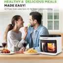 Nutrichef 5.8 Quart Air Fryer | 8-1 Preset Cook Modes | Transparent Fry Bowl for Best Cooking Results | Cook Shrimp, Steak, Fries, Wings, Chicken & More | Precise Temperature Control & Time | White