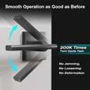 3 Pack Matte Black Passage Door Handles, Invisible Screws, Streamlined Closet Door Lever Handles, Hall Doors Handles Black, Matte Black Hallway Passage Door Handles