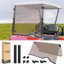 10L0L Golf Cart Windshield for EZGO RXV 2008-up Upgrade Thickened Fold Down Windshields Anti-UV Impact Resistant - 38.18" W X 32.5" H (Tinted)