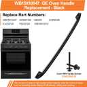 Upgraded WB15X10047 Oven Handle Replacement Compatible with GE Hotpoint Oven Door Handle Replacement(blk) General Electric Range Oven Handle JBP78BB2BB, JBP66BB4WH, JBP26BB3WH, JBP24BB4WH with Screws