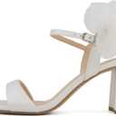 Delicious Bless ~ Women Open Toe High Heel Chiffon Bridal Dress Sandals (6)