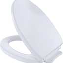 TOTO SoftClose Slow Close Elongated Toilet Seat and Lid, Cotton White - SS114#01