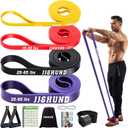 Resistance Bands Set, Pull Up Assistance Bands Pull Up Bands Exercise Bands for Men Women, Workout Bands for Working Out, Muscle Strength Training, Body Stretching (yellow,red, black, purple)