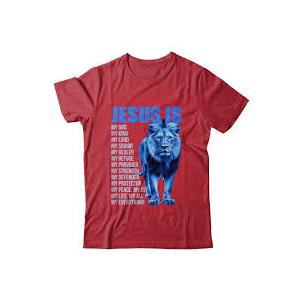 Lion Christian Jesus Is My God King, Lord, and Savior T-Shirt M