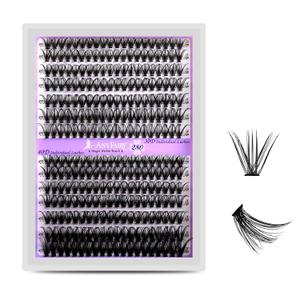 Lash Clusters Wispy Eyelash Clusters 280pcs 10-18mm Cluster Eyelash Extensions 30D 40D Individual Lashes for Self Application Sylph 30D&40D, 0.07D