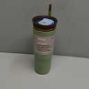 Owala Stainless Steel Triple Layer Insulated Travel Tumbler with Spill Resistant Lid and Straw, BPA Free, 24 oz, Brown/Green (Brave Adventures) 24 Ounces (Pack of 1)