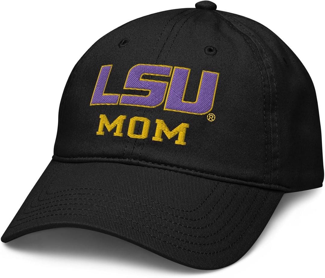 LSU Tigers Mom Officially Licensed Adjustable Baseball Hat (One Size, Black)