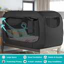 NKM Twin Bed Canopy Indoor Tent for Adults,Blackout Bed Tent,Portable Black Folding Sleep Tent, 191 cm x 89.9 cm x 109.9 cm
