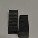 HOMOTEK 2 Pack Wedge Rubber Door Stops - Non-Slip Stoppers for Door Gaps 5-23mm, Wall & Floor Protector for Bottom of Door, Black