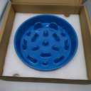 LE TAUCI Dog Bowls Slow Feeder Ceramic, 1.5 Cup Slow Feeding Bowl for Small and Medium Breed, Puzzle Dog Food Bowl for Fast Eater, Vortex Blue