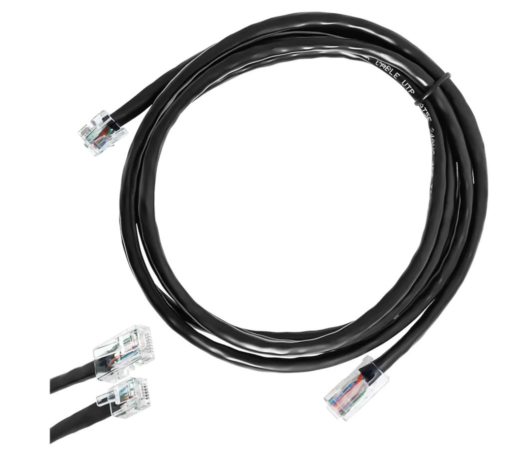 APG Printer Interface Cable CD-101A, RJ12 6-Pin to RJ45 8-Pin Male,Cash Drawer to Receipt Printer Connection, Compatible with Star TSP Series & Select Epson Printers (Black-5ft)