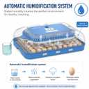 70 Egg Incubator for Hatching Eggs withAuto Turn, Temp & Humidity Control, Built-in CandleLarge Capacity Egg Incubator for Chicken Duck Goose Eggs