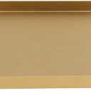 Gold Rectangle Trays, 12x8 inch Stainless Steel Metal Gold Plate Serving Tray Rectangle Decorative Cosmetic Jewelry Display Tray for Living Room, Vanity, Bathroom (11.9" x 8" x 0.6")