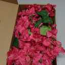 30 Inch Silk Bougainvillea Artificial FlowersUV ResistantPack of 6 pcs, 18 Branch, Faux Flower StemsFake Bougainvillea Vines, Using for Wedding & Porch & Home & Party & Garden Decor(Rose Red)