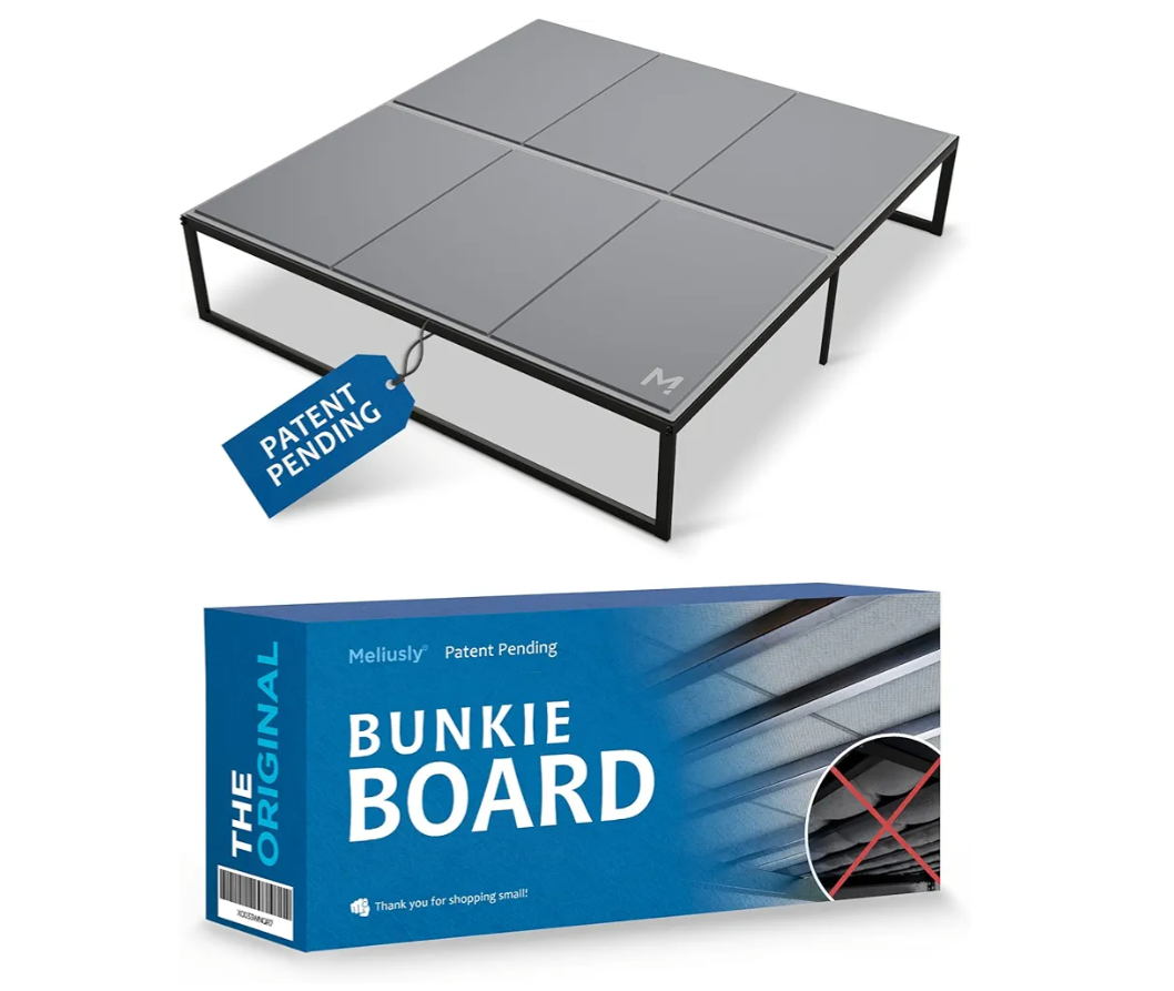 Meliusly Premium 10mm Bunkie Board King Size (76x80'') Patent Pending Low Profile Bed Board Design - Breathable, Noise Minimizing, Moisture Resistant Bunkieboards, Low Profile Bed Support