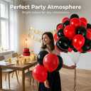 Red and Black Balloons, 70 Pack 12 Inch Black and Red Latex Balloons for Birthday Graduation Wedding Racing Car Poker Card Party Decoration