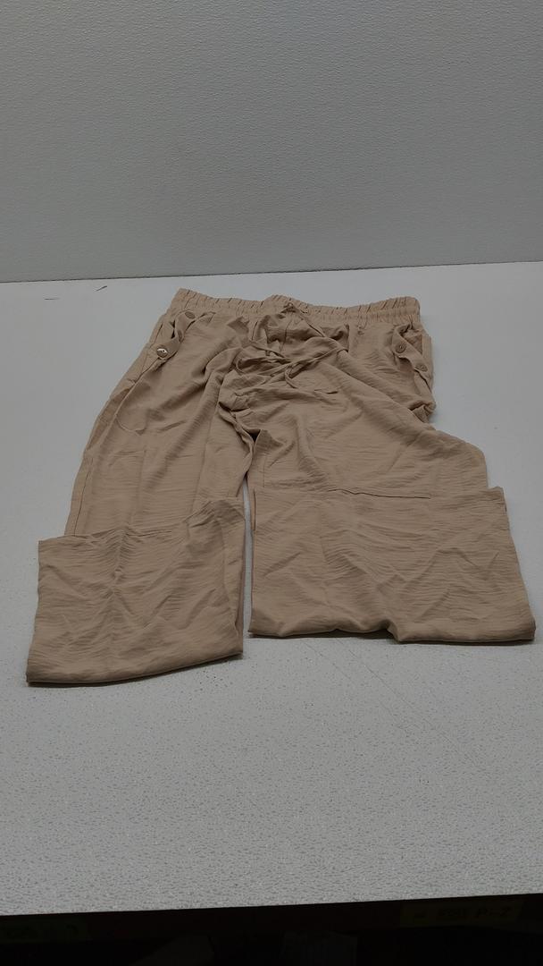 Heymoments Women's Wide Leg Lounge Pants with Pockets Lightweight High Waisted Palazzo Adjustable Tie Knot Flowy Trousers, 2 Xl