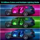 Winzwon Led Lights for Car Accessories Interior, Gifts for Mothers Day Him Her Men Women Teen Boys Girls, APP Control with USB Port Color Change Lights for Truck Decor