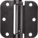 Amazon Basics Self-Closing Door Hinge, 3.5 Inch x 3.5 Inch, 1 Piece, Oil Rubbed Bronze