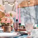 12 Pack Pink Taper Candles - Taper Candles 10 Inch Dripless, Smokeless & Unscented - 8 Hours Long Burning - Tall Candlesticks - Ideal for Weddings, Dinner Parties, Home Decor, Birthday Party
