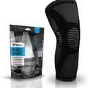 POWERLIX Leg Sleeve - Best Knee Brace for Leg Pain for Men & Women Knee Support for Running, Basketball, Volleyball, Weightlifting, Gym, Workout, Sports Please Check Sizing Chart (X-Large, Black-1Pack)