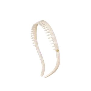 EVITA PERONI Headbands for Women with Teeth Non Slip Comfortable Comb Hair Band for Eyewear, No Pressure-White